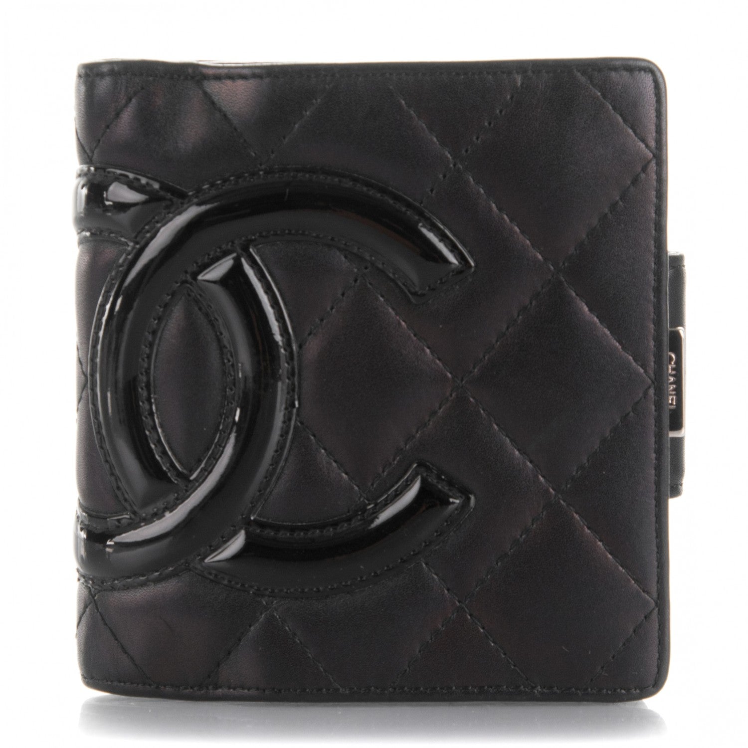 Chanel Calfskin Quilted Cambon Bi-Fold Wallet Black 1 of 9