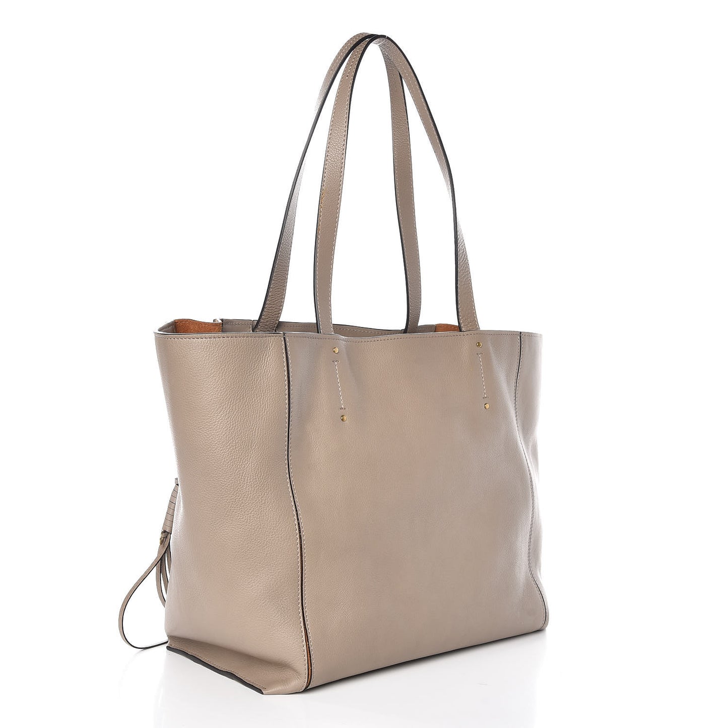 Smooth Calfskin Medium Milo Shopping Tote Motty Grey