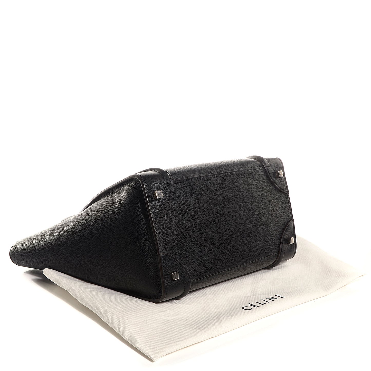 Drummed Calfskin Mini Luggage Black