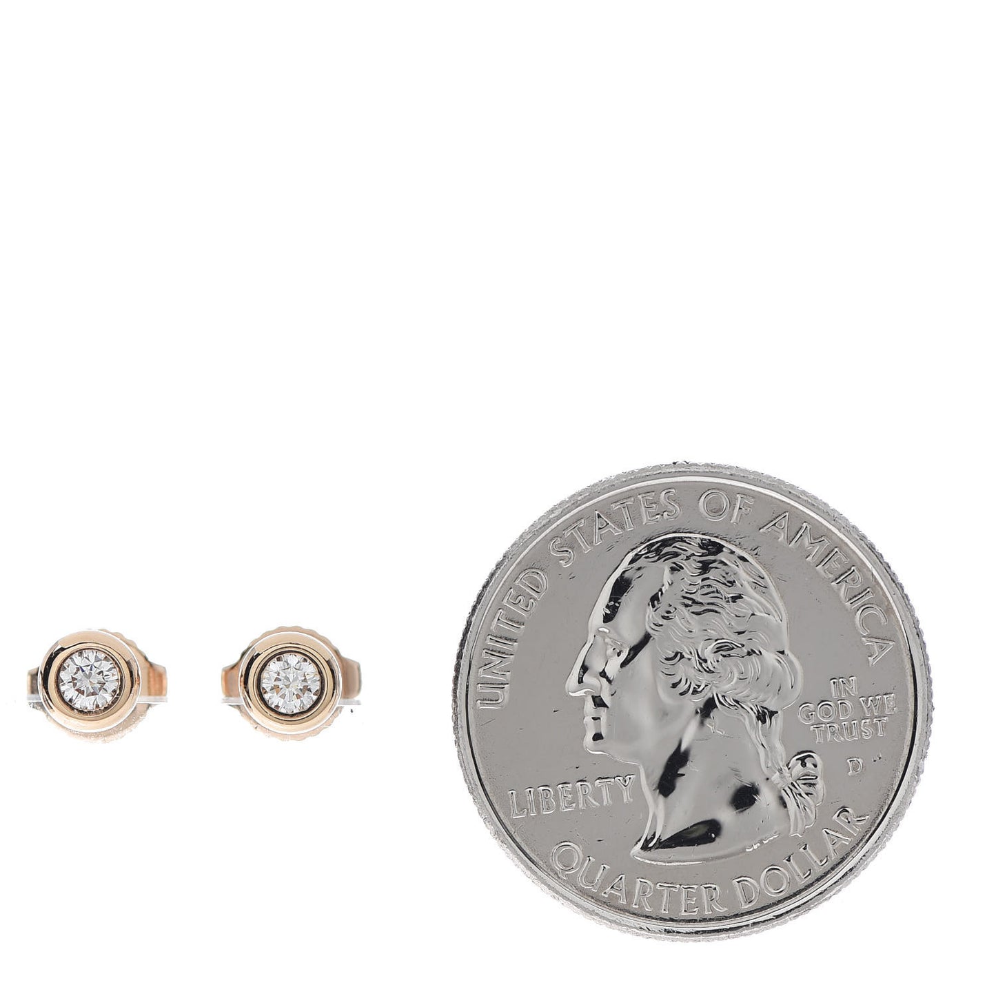 18K Rose Gold Diamond .20ctw Elsa Peretti Diamonds By The Yard Earrings