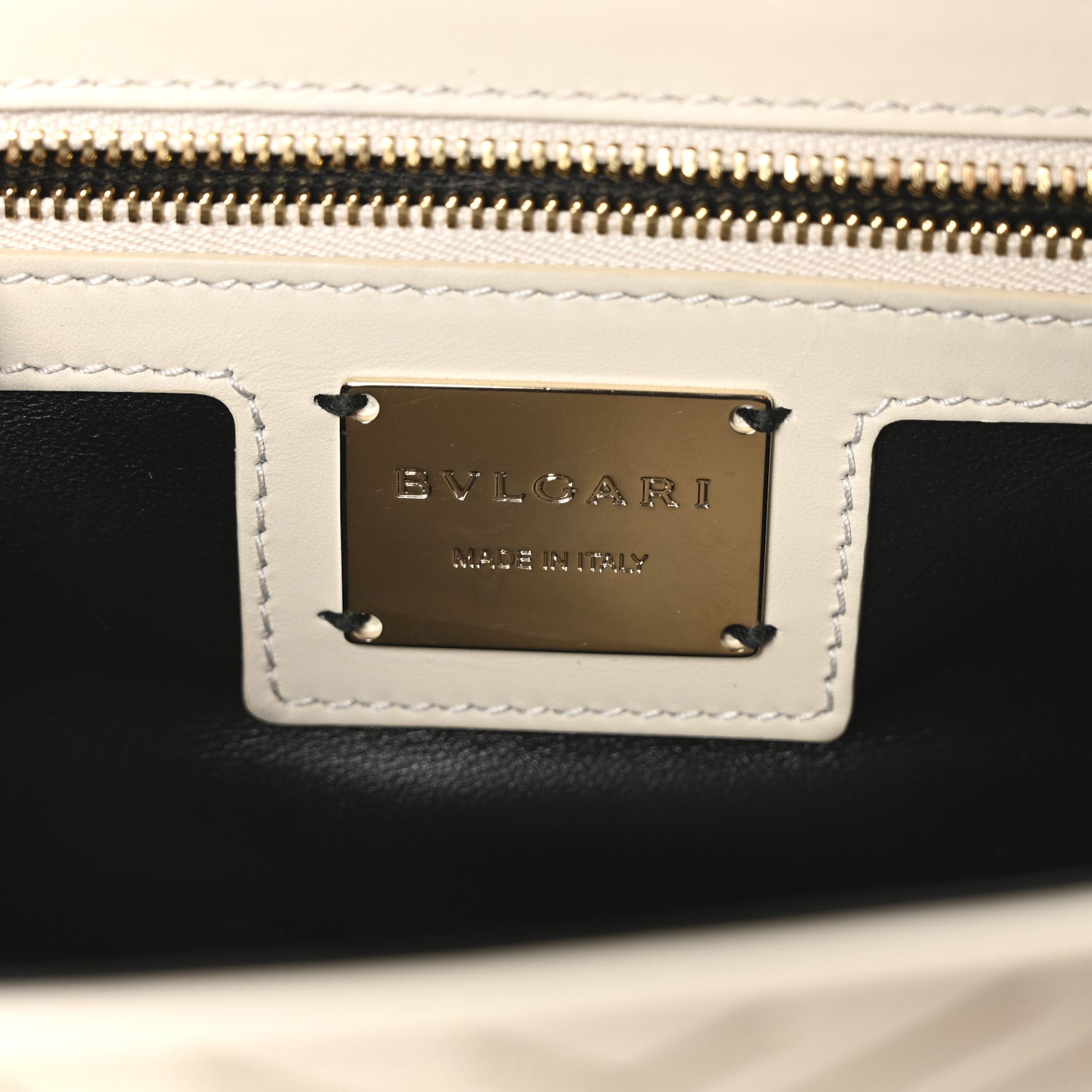 Bulgari Nappa Serpenti Forever Chain Diamond Blast Shoulder Bag Ivory Gold 6 of 9