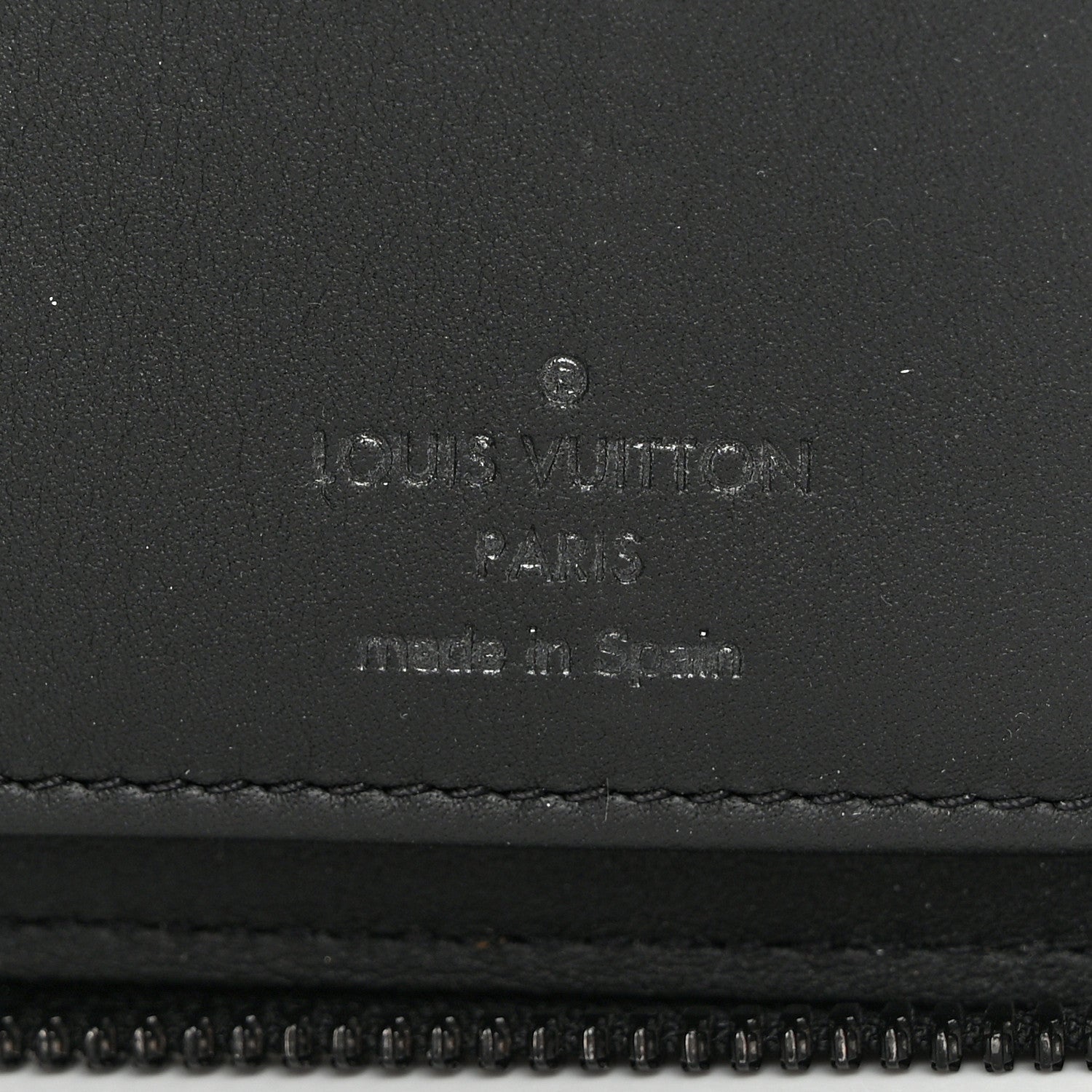 Louis Vuitton Calfskin Monogram Shadow Vertical Zippy Wallet Black 6 of 6