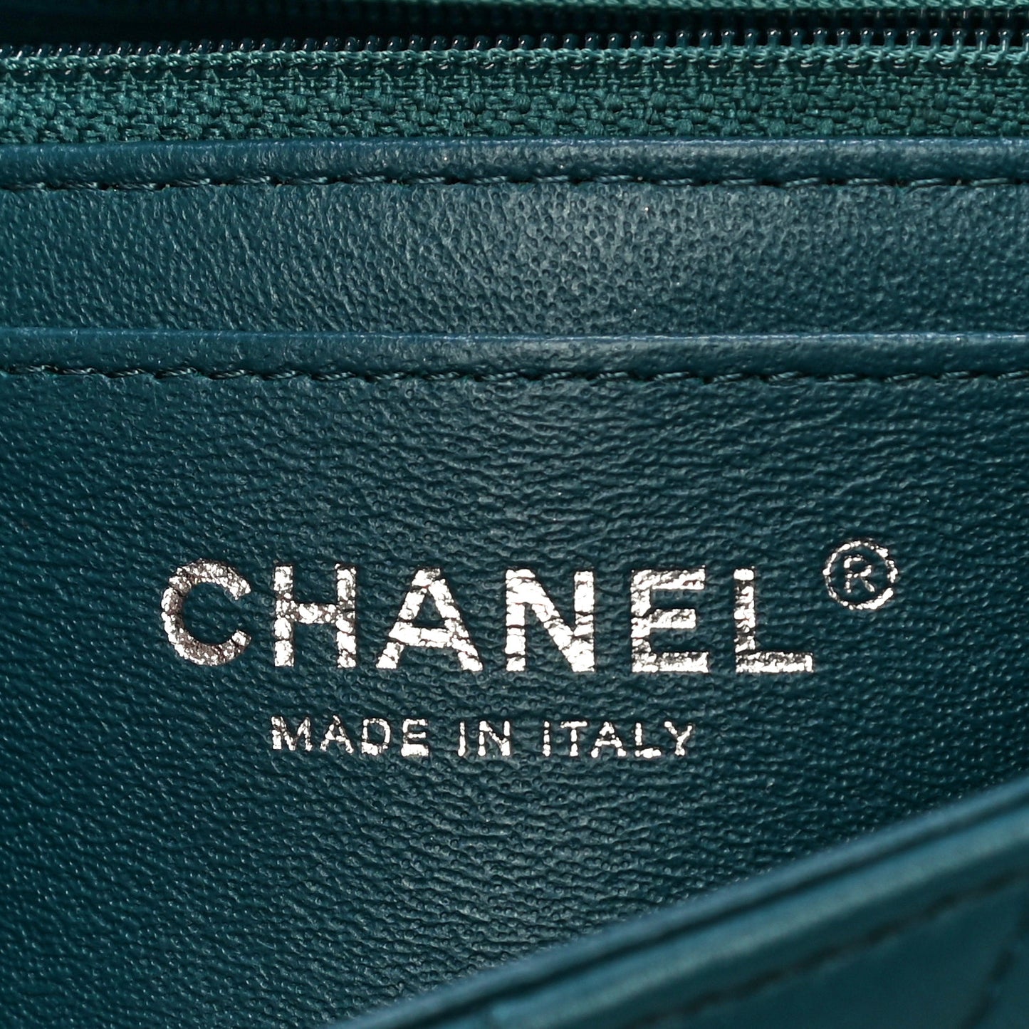 Lambskin Quilted Mini Rectangular Flap Dark Blue