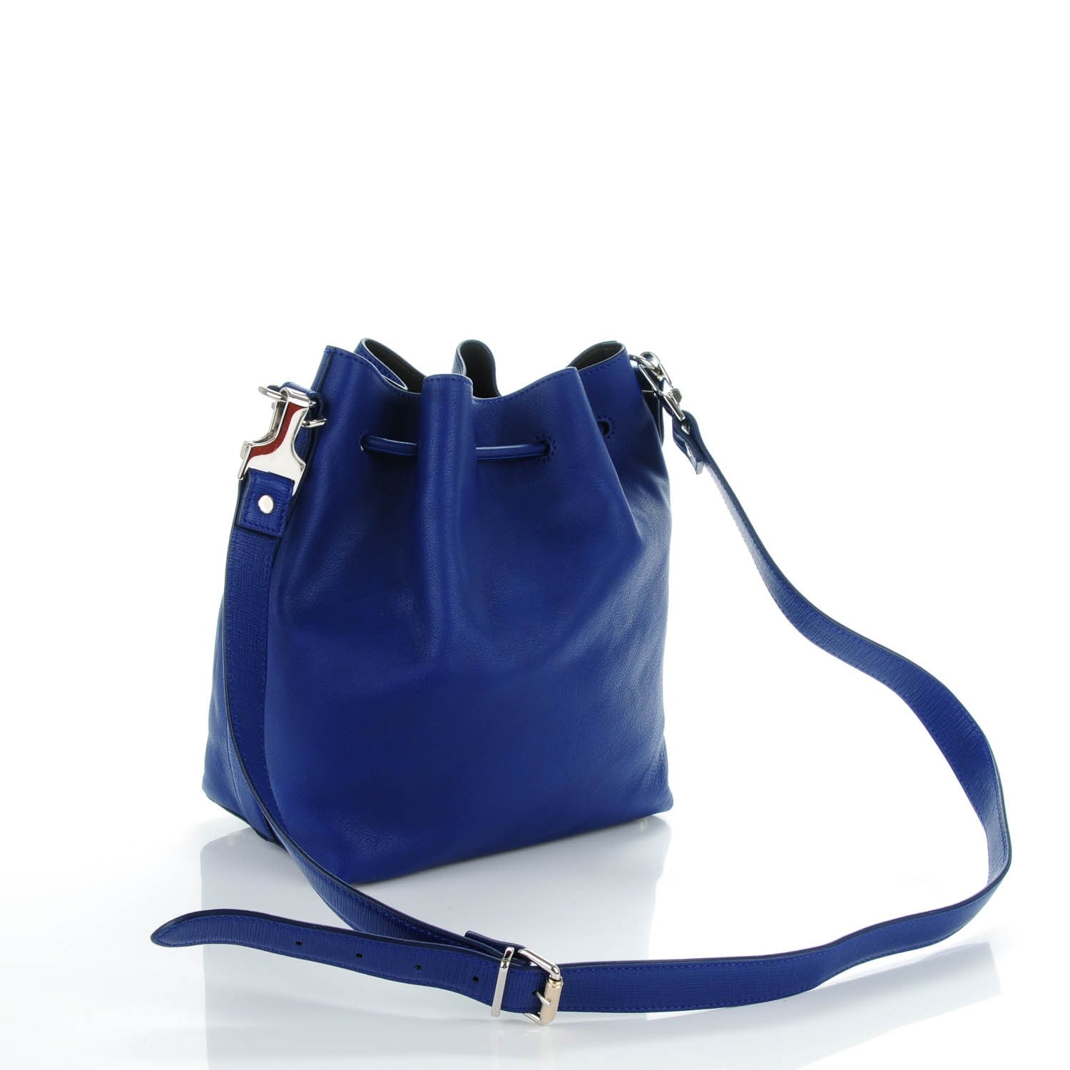 Proenza Schouler Calfskin Buffalo Medium Bucket Bag Blue 3 of 9