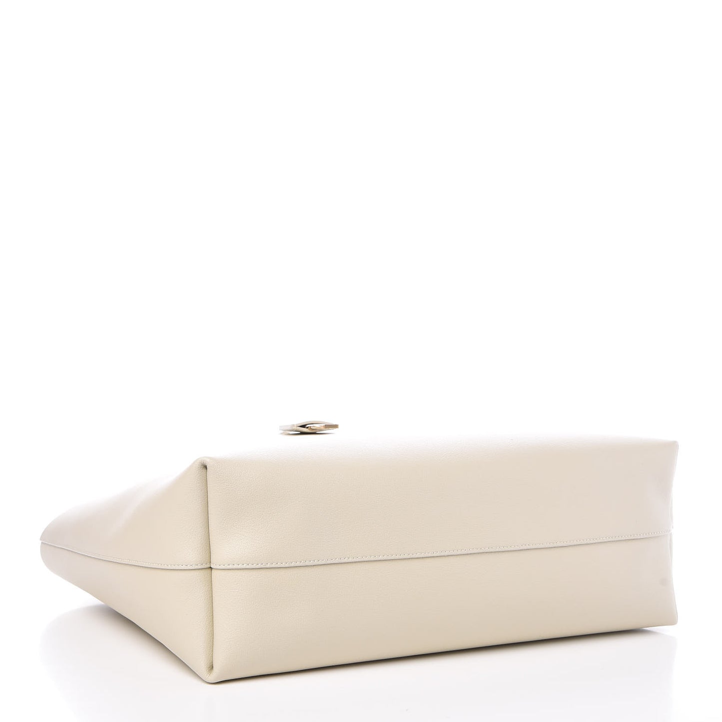 Calfskin Large Shopping Tote Crema Soft
