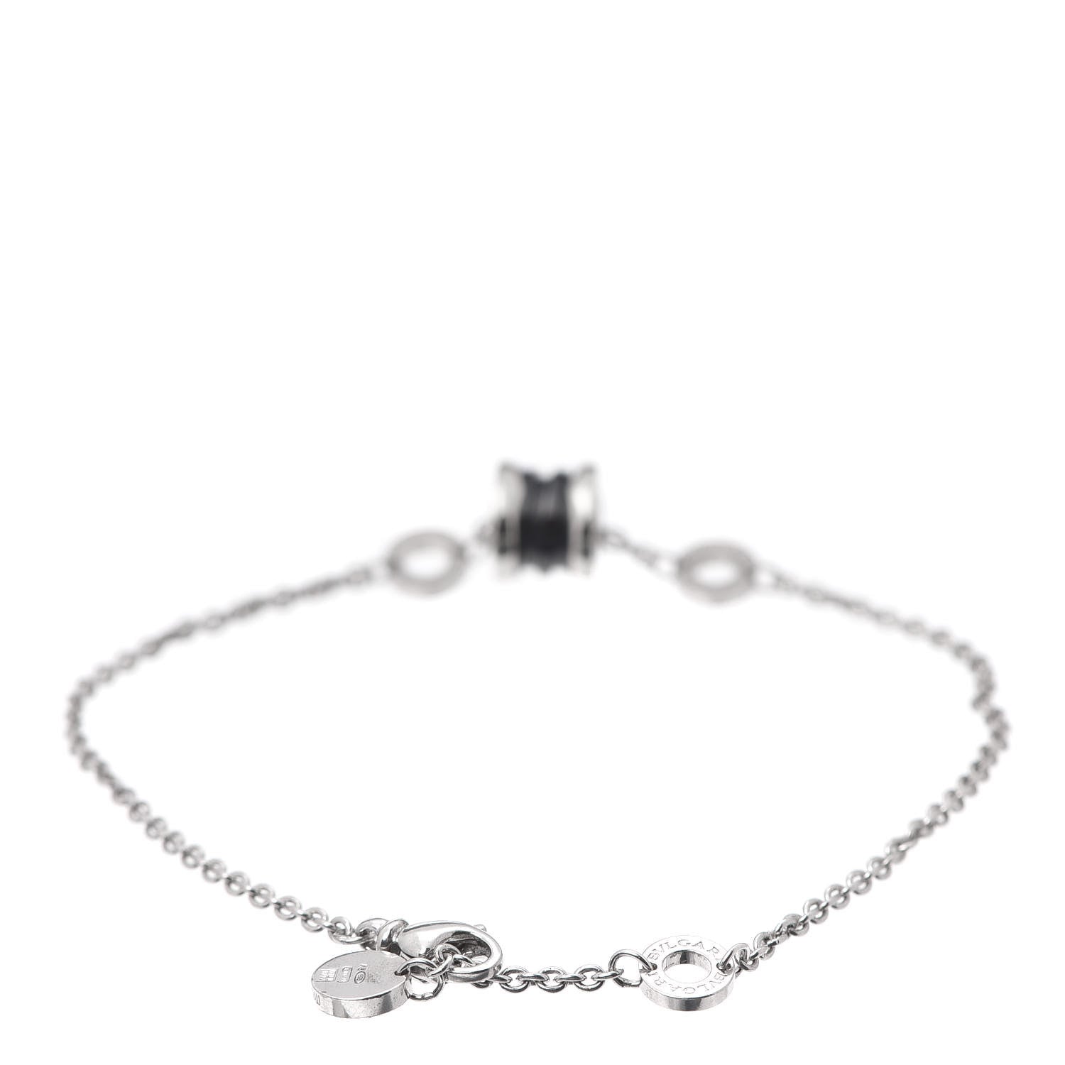 Bulgari Sterling Silver Black Ceramic Save the Children Bracelet ML 3 of 6
