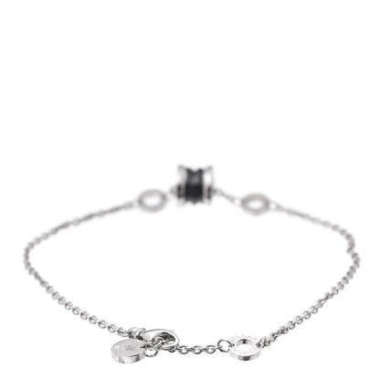 Bulgari Sterling Silver Black Ceramic Save the Children Bracelet ML 3 of 6