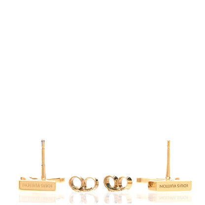 Louis Vuitton Metal LV Iconic Earrings Gold 3 of 4