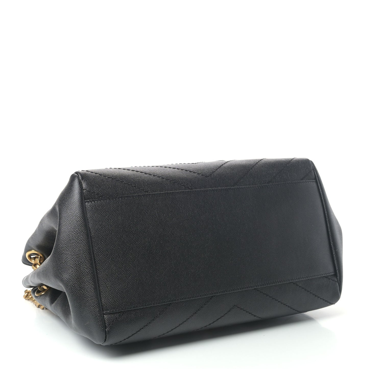 Grain De Poudre Chevron Monogram Medium Nolita Black