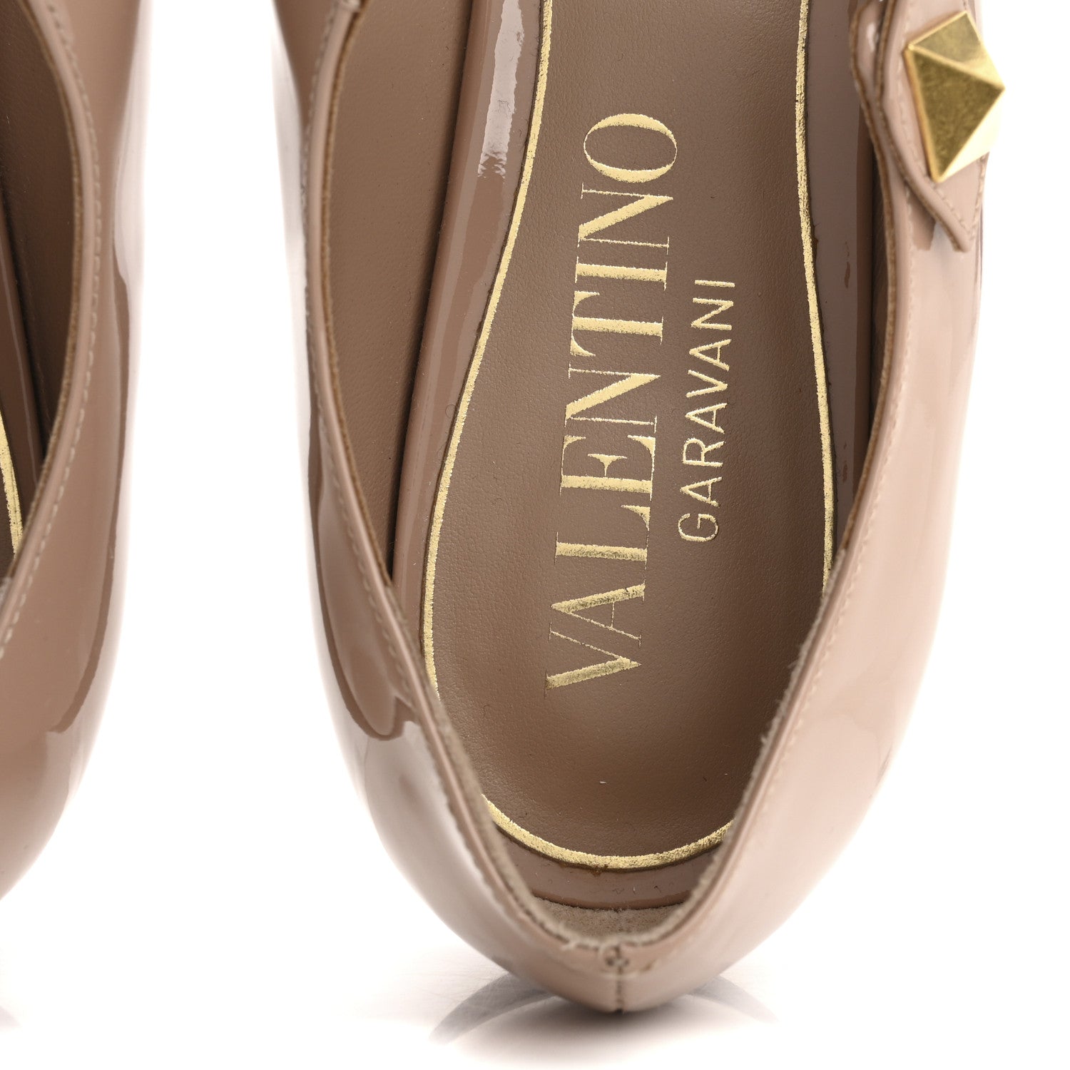 Valentino Garavani Patent Tiptoe Ballerina Flats 37 Rose Cannelle 6 of 9