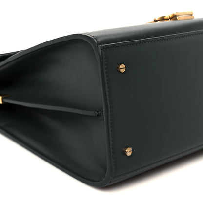 Saint Laurent Smooth Calfskin Medium Classic Monogram Cassandra Top Handle Dark Smog 11 of 11