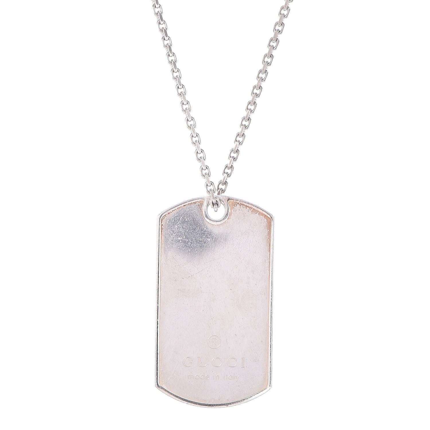 Gucci Sterling Silver Dog Tag Necklace 4 of 7