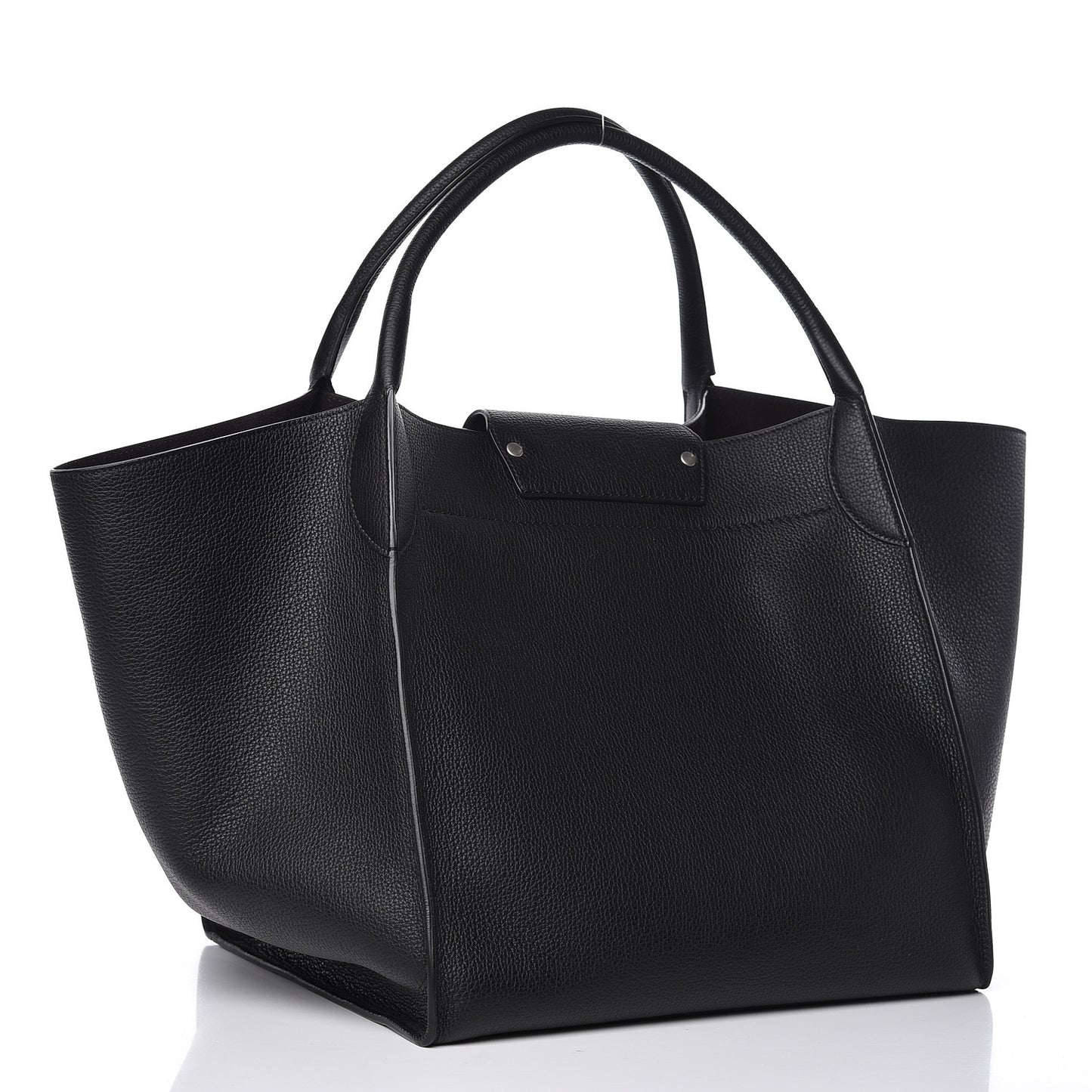 Supple Grained Calfskin Medium Big Bag Black