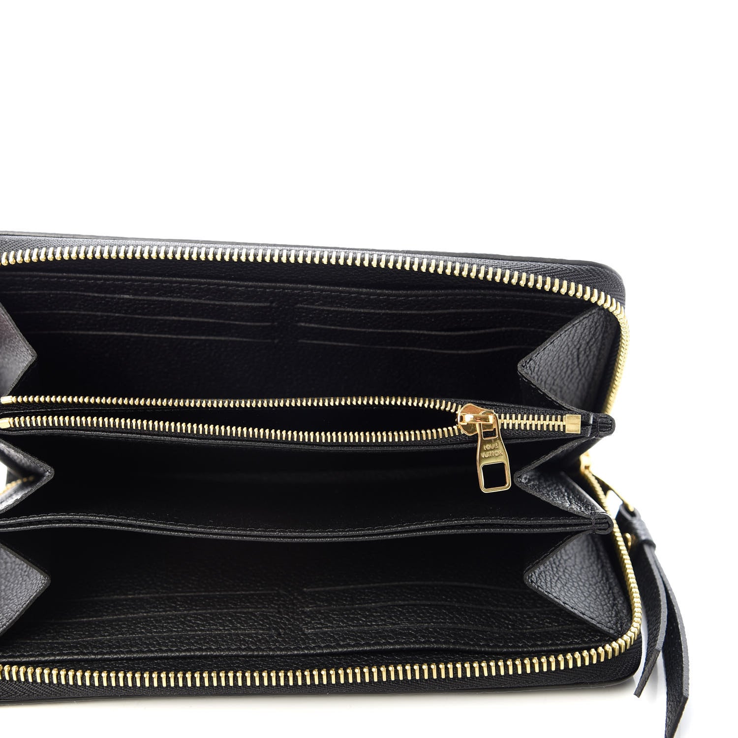 Louis Vuitton Empreinte Monogram Giant Zippy Wallet Black Beige 5 of 6