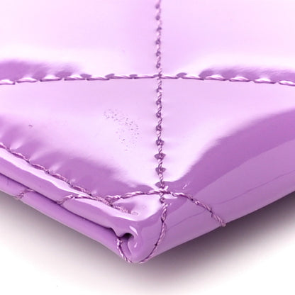 Chanel Patent Quilted Card Holder Purple 10 of 12