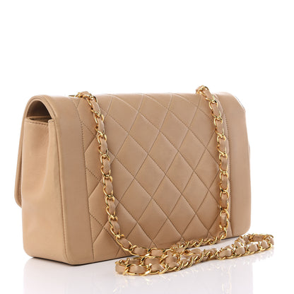 Chanel Lambskin Quilted Medium Single Flap Beige 2 of 8