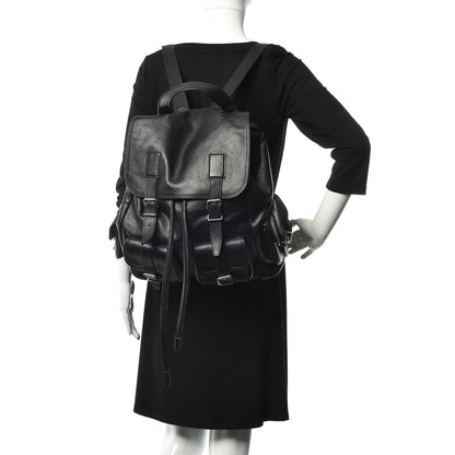 Saint Laurent Smooth Calfskin Roc Sack Backpack Black 2 of 15