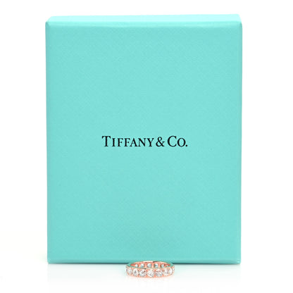 Tiffany 18K Rose Gold Diamond Metro Rose Cut Eternity Band Ring 48 4.5 5 of 5