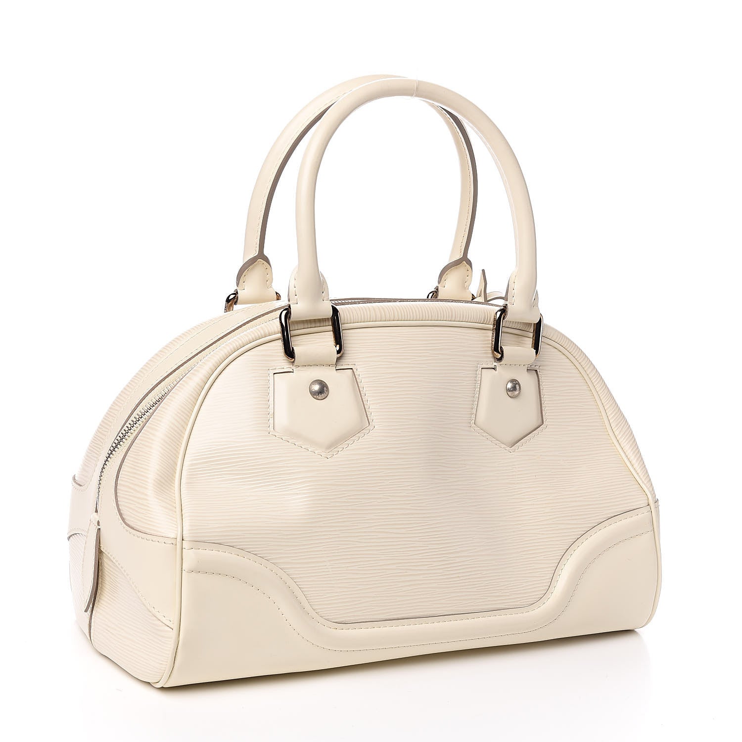Louis Vuitton Epi Bowling Montaigne PM Ivory 3 of 11