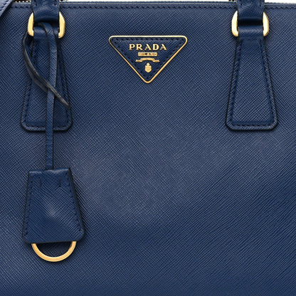 Prada Saffiano Small Galleria Double Zip Tote Bluette 8 of 11