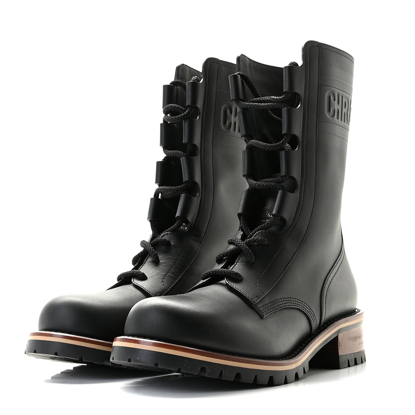 Calfskin Dior Quest 35mm Hiking Boots 36.5 Black