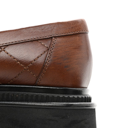 Chanel Calfskin Quilted CC Mocassin Loafers 37 Brown 11 of 11