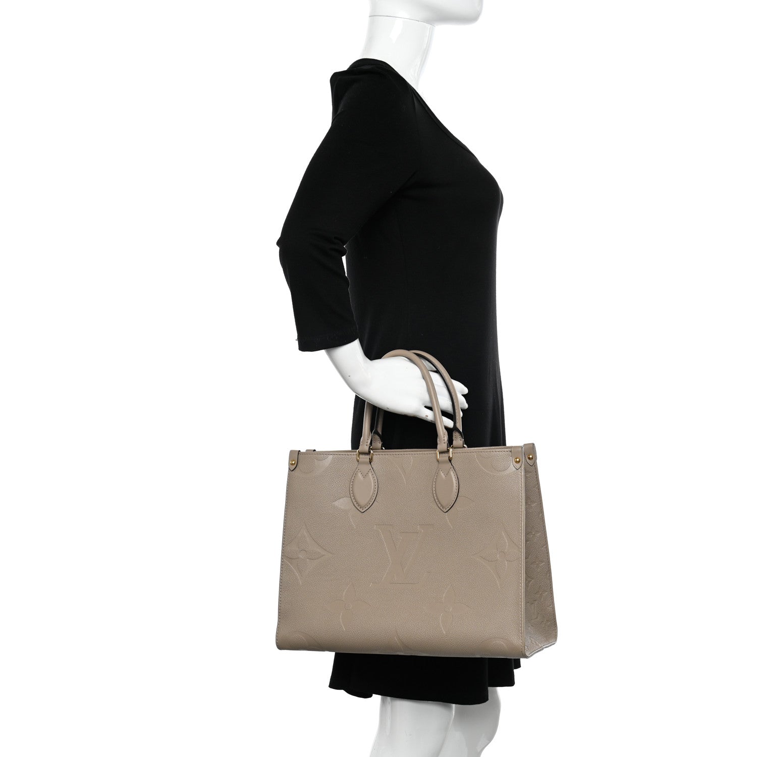 Louis Vuitton Empreinte Monogram Giant Onthego MM Tourterelle 2 of 9
