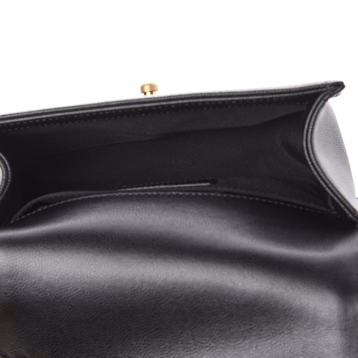 Caviar Quilted Small Boy Flap Black