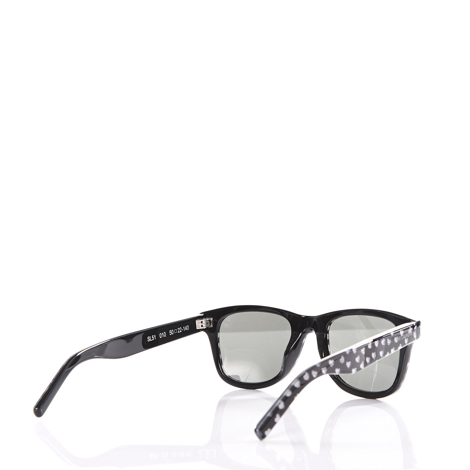 Saint Laurent Square Heart Sunglasses SL51 Black 4 of 8