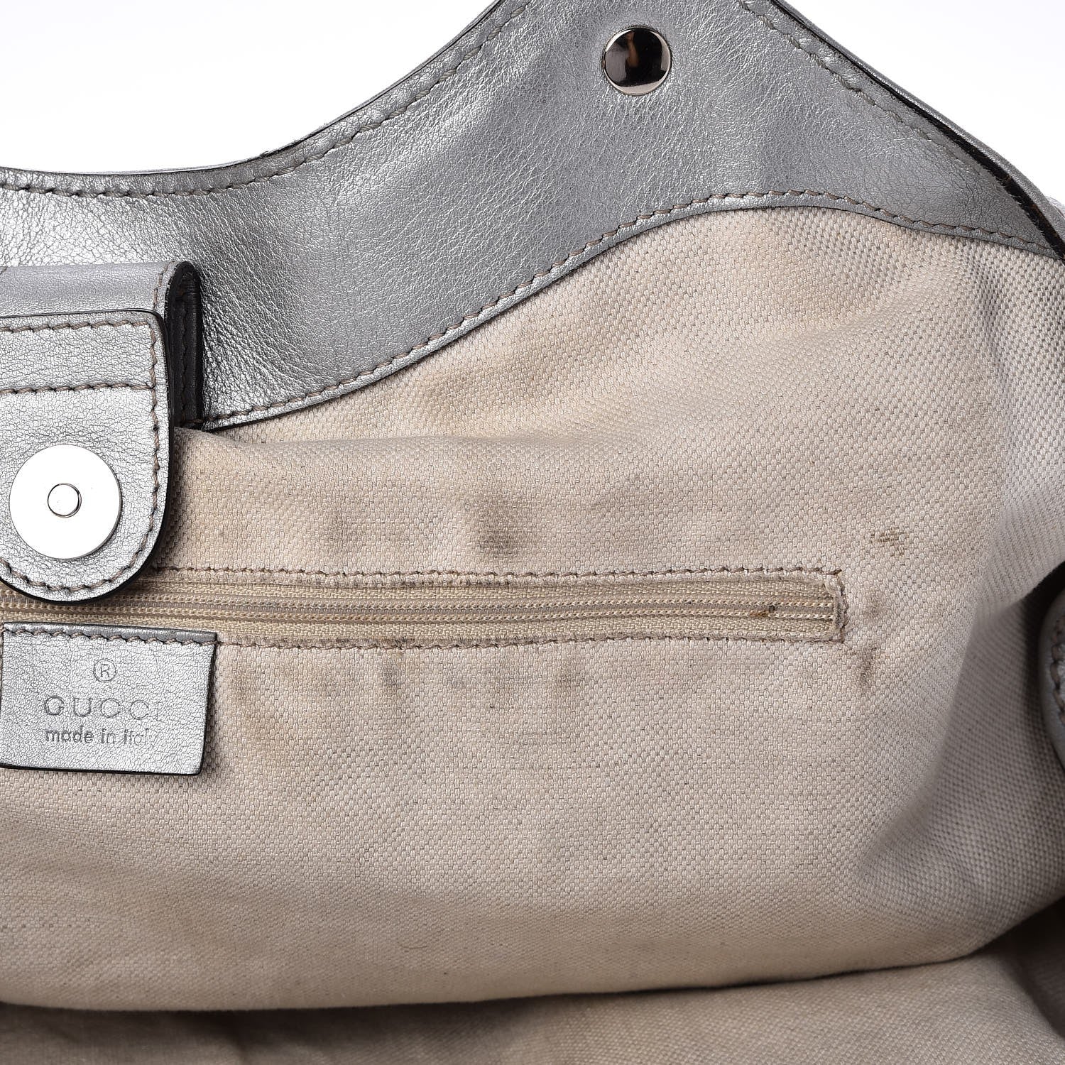 Gucci Guccissima Large Sukey Tote Silver 6 of 9