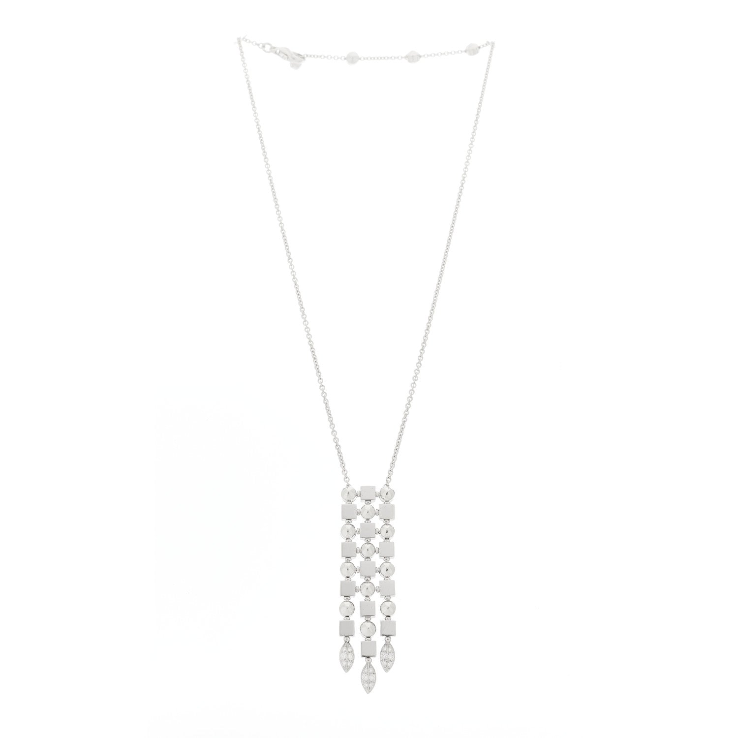 Bulgari 18K White Gold Diamond Lucea Necklace 3 of 6
