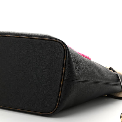 Louis Vuitton Calfskin Monogram Teddy Neverfull MM Black 10 of 12