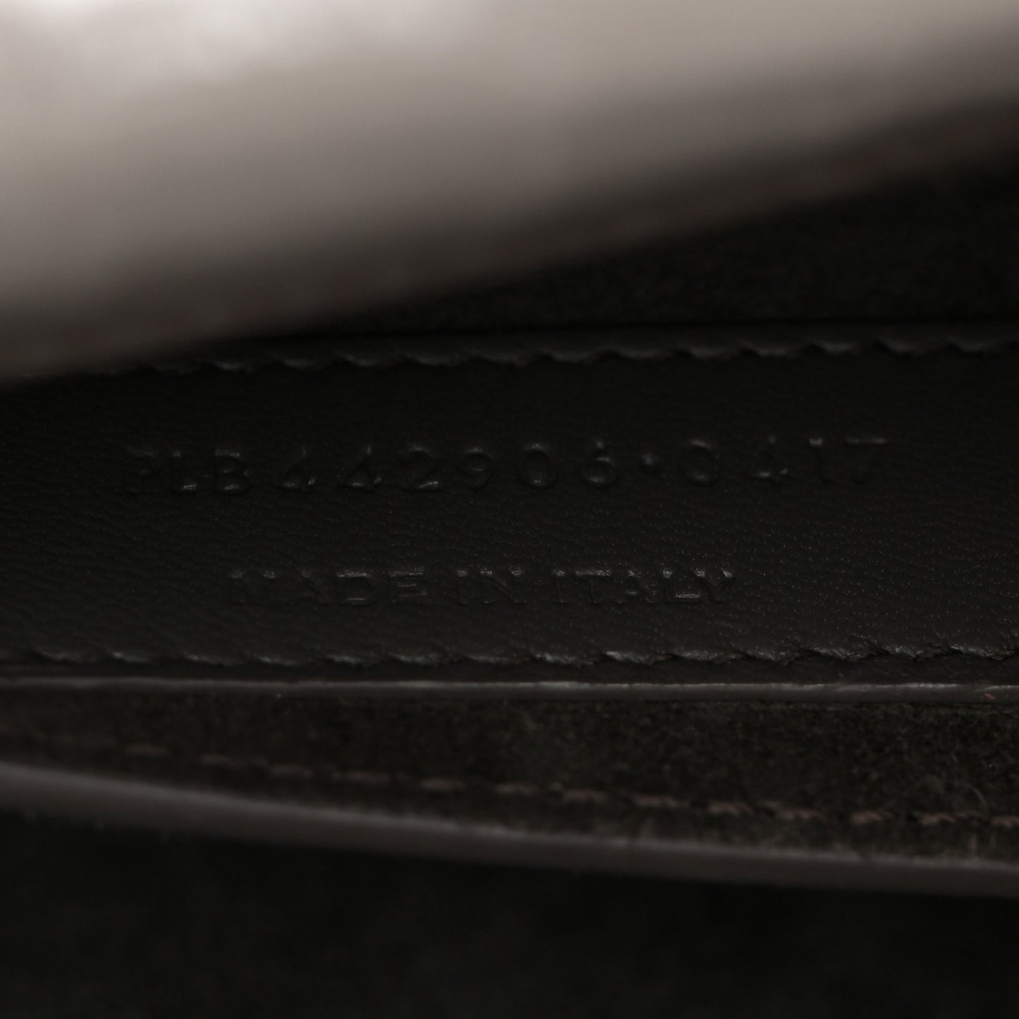 Calfskin Crocodile Embossed Medium Monogram Sunset Fog