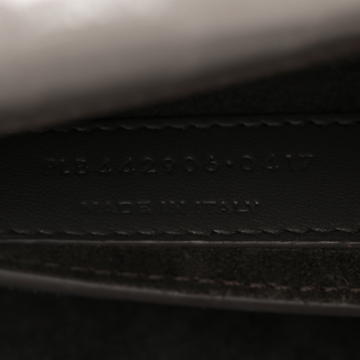 Saint Laurent Calfskin Crocodile Embossed Medium Monogram Sunset Fog 7 of 13