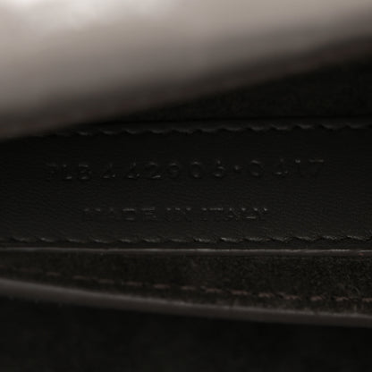 Saint Laurent Calfskin Crocodile Embossed Medium Monogram Sunset Fog 7 of 13