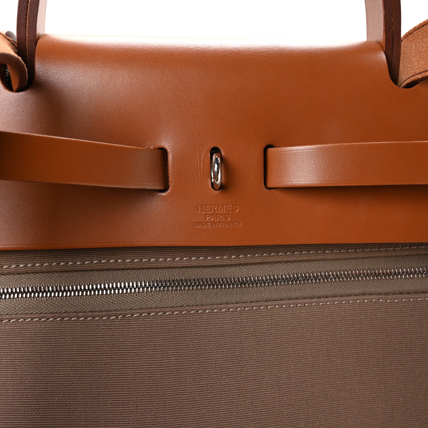 Hermes Vache Hunter Toile Officier Herbag Zip PM 31 Etoupe Fauve 7 of 11