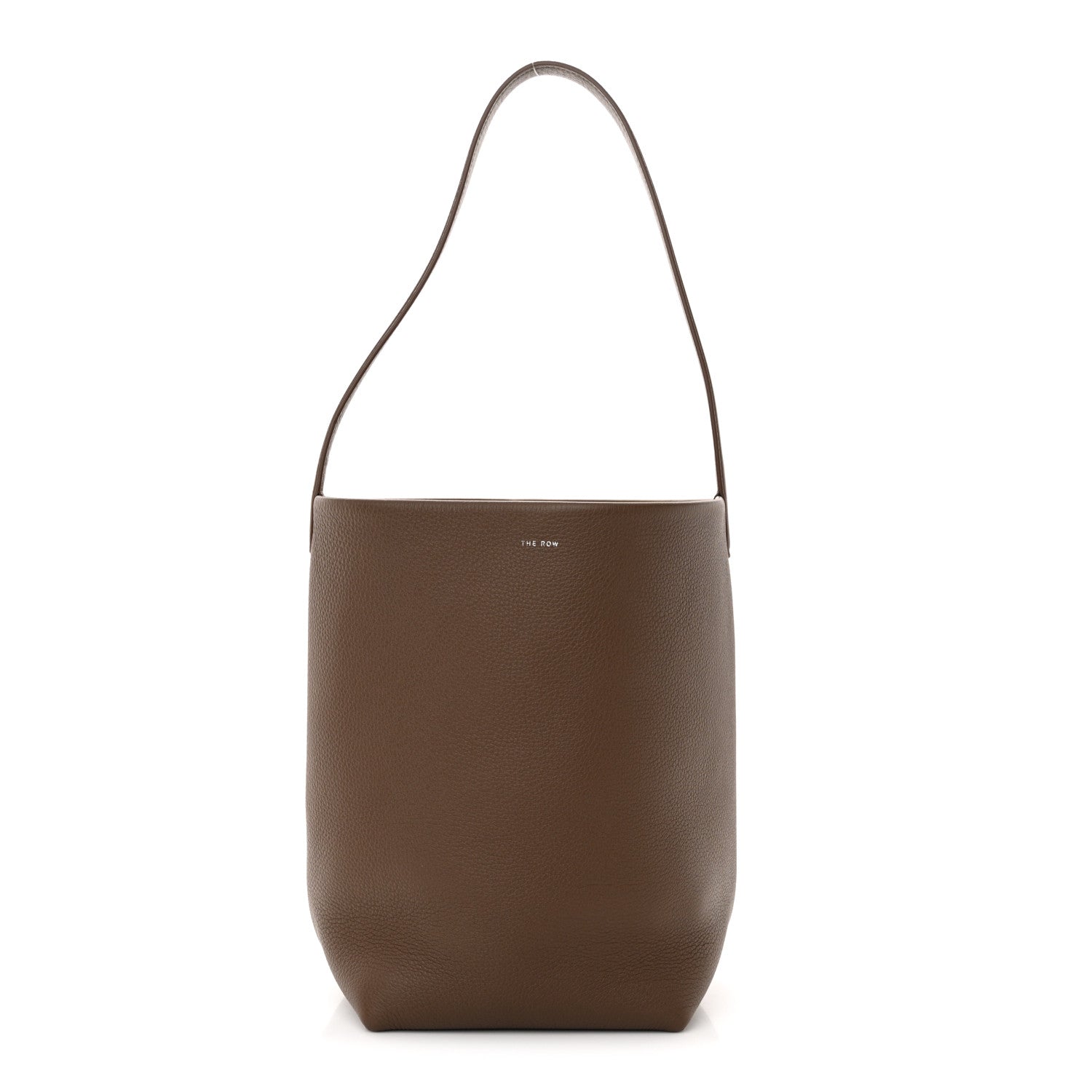 The Row Grained Calfskin Medium N/S Park Tote Dark Olive 1 of 10