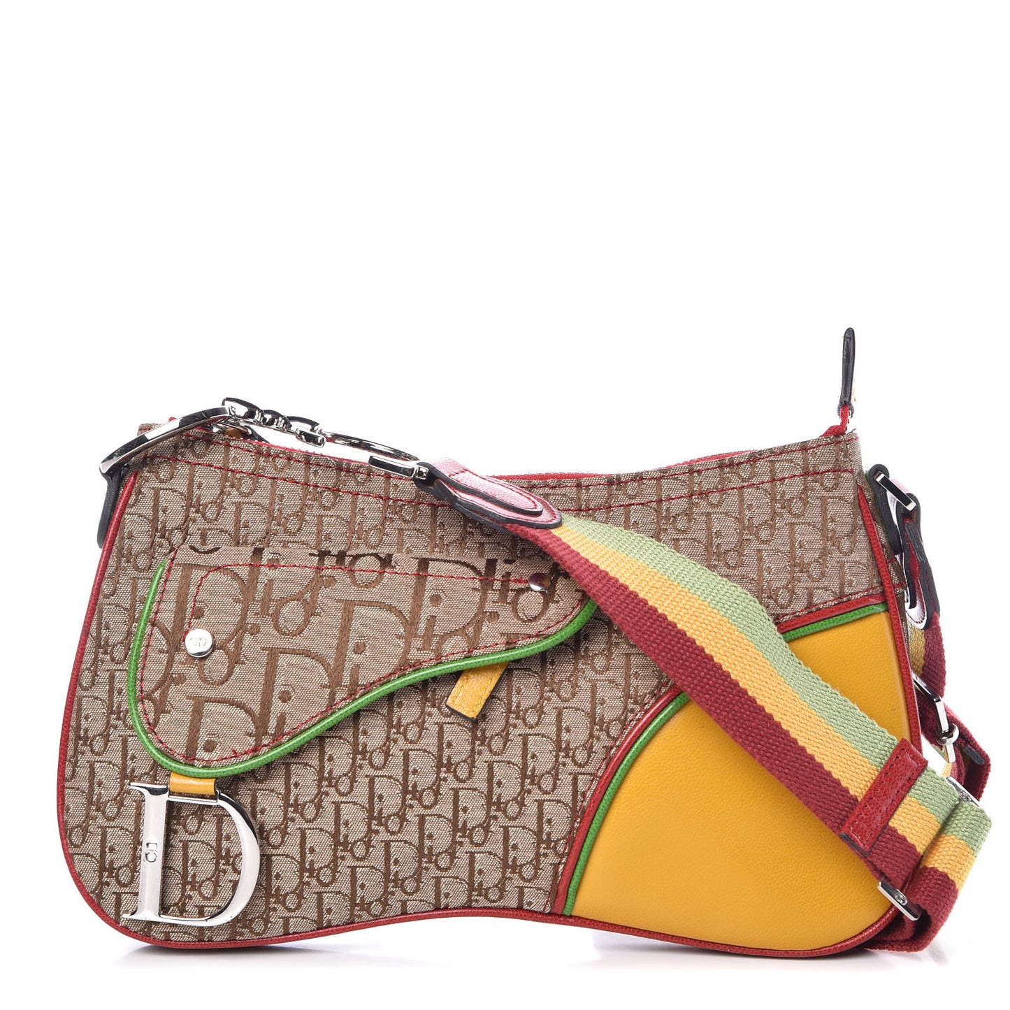 Monogram Rasta Double Saddle Beige