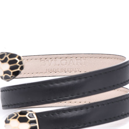 Bulgari Calfskin Serpenti Forever Double Coil Cleopatra Bracelet Black 4 of 6