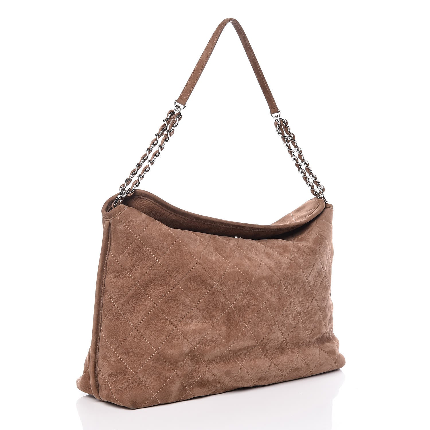 Chanel Nubuck Hobo Light Brown 3 of 9