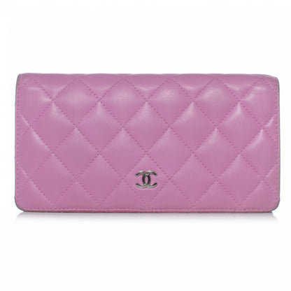 Chanel Lambskin Quilted Yen Wallet Violet 1 of 7