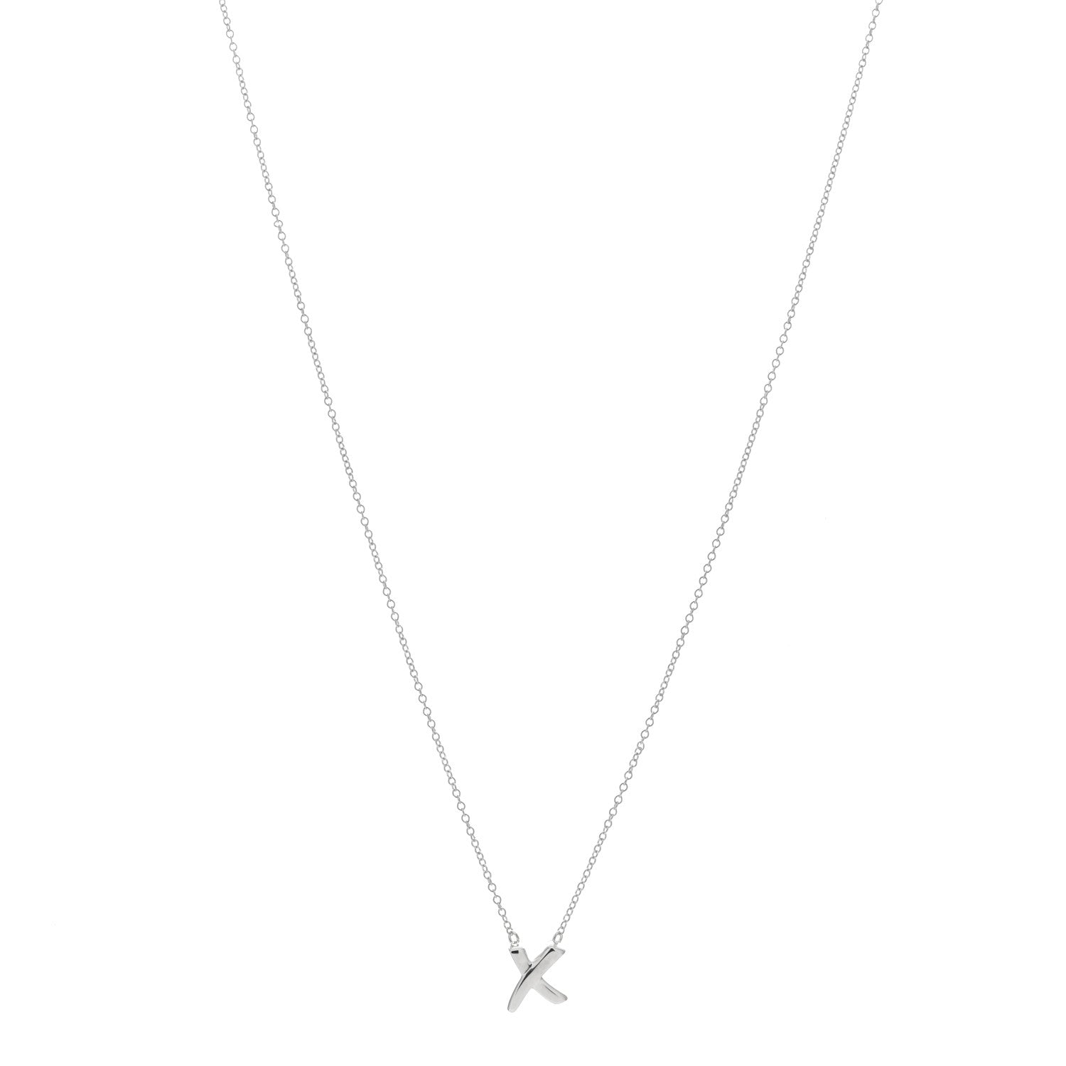 Tiffany Sterling Silver Paloma Picasso Graffiti X Pendant Necklace 1 of 4
