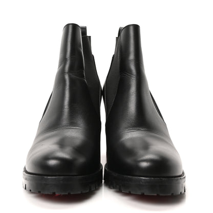 Christian Louboutin Calfskin Marchacroche 70 Chelsea Boots 39.5 Black 3 of 9