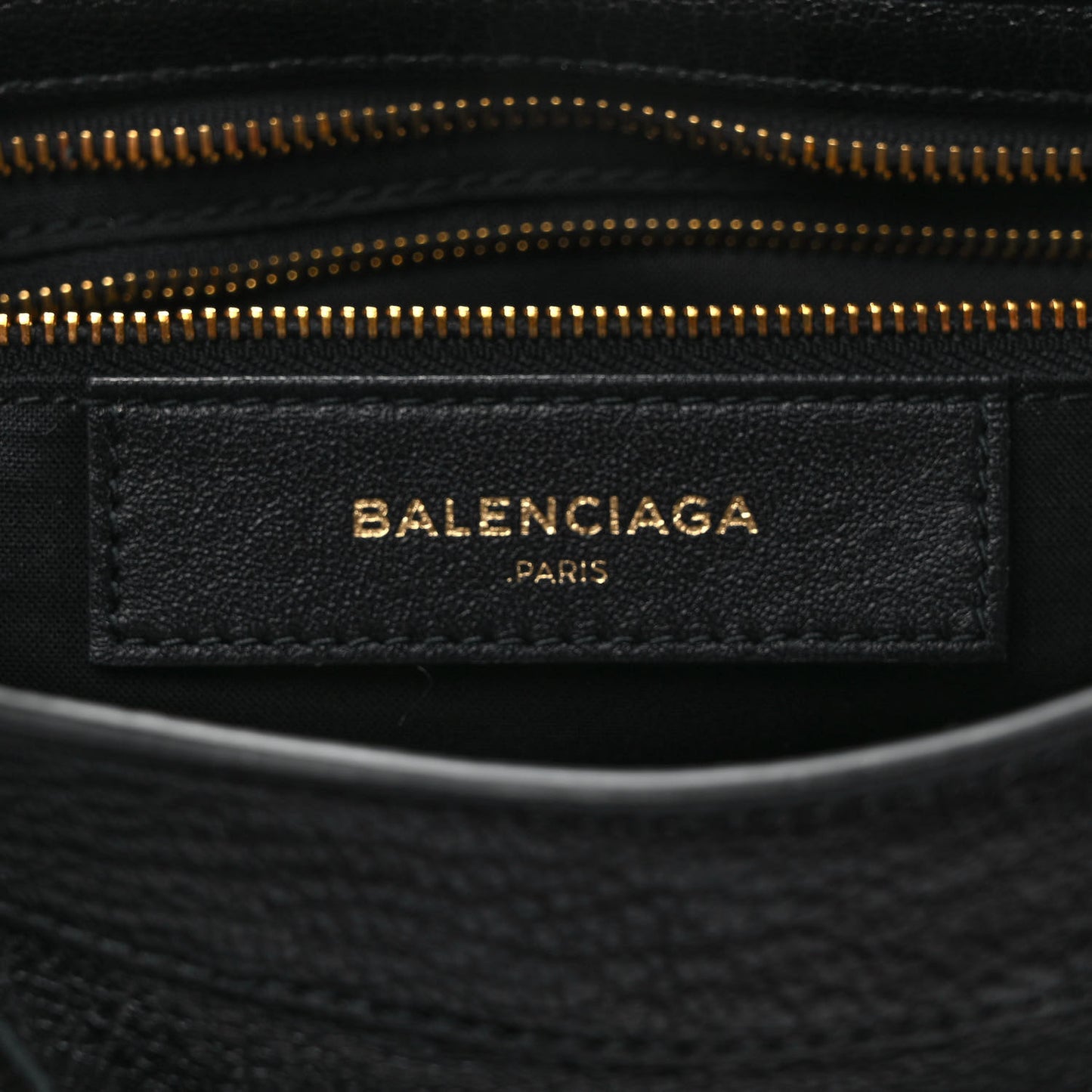 Chevre Gold Metallic Edge Hardware City Black