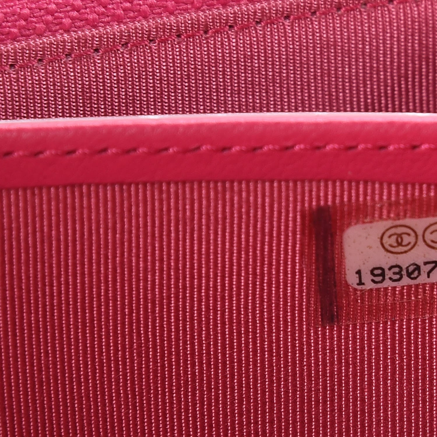 Chanel Lambskin Quilted Zip Around Wallet Fuchsia 8 of 8