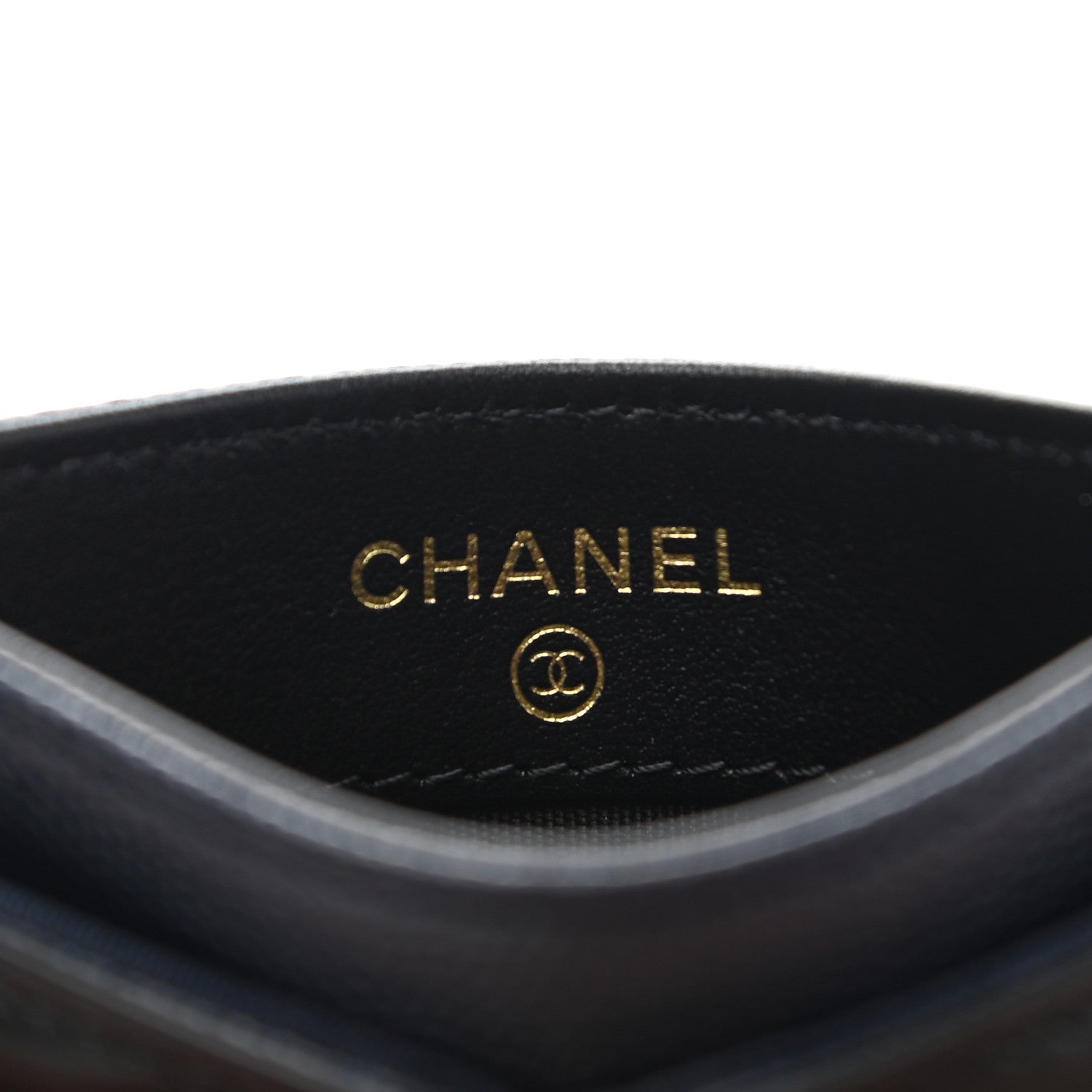 Chanel Caviar Quilted Filigree Card Holder Navy Black 6 of 9