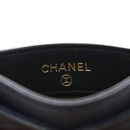 Chanel Caviar Quilted Filigree Card Holder Navy Black 6 of 9