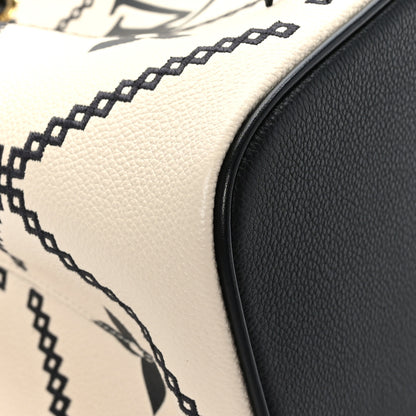Louis Vuitton Empreinte Monogram Giant Broderies Neonoe MM Cream Black 6 of 9