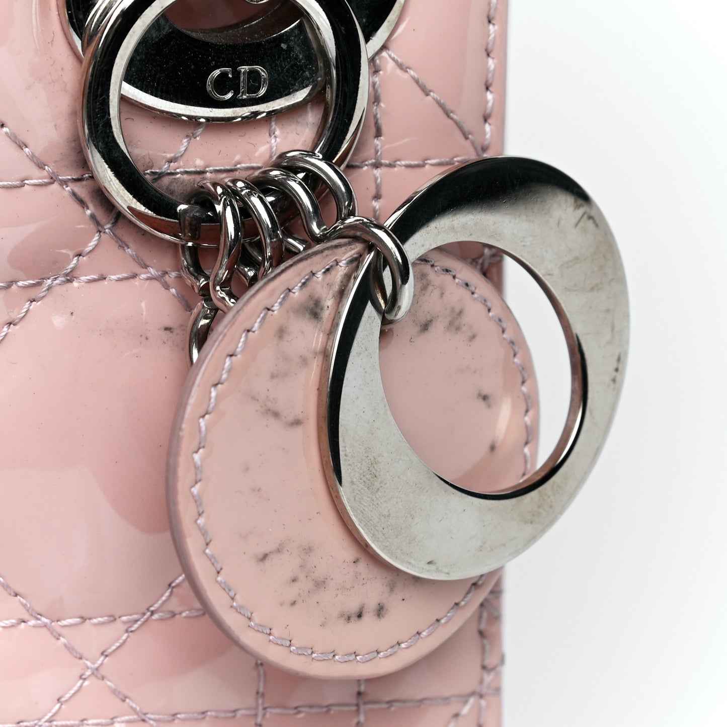Patent Cannage Mini Lady Dior Light Pink