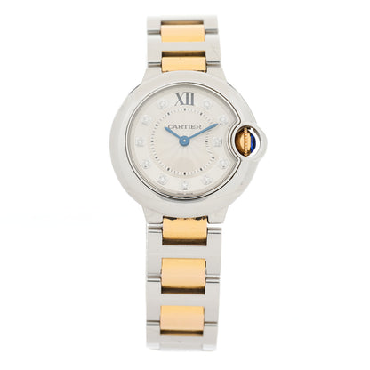 Cartier Stainless Steel 18K Yellow Gold Diamond 28mm Ballon Bleu De Cartier Quartz Watch 1 of 5